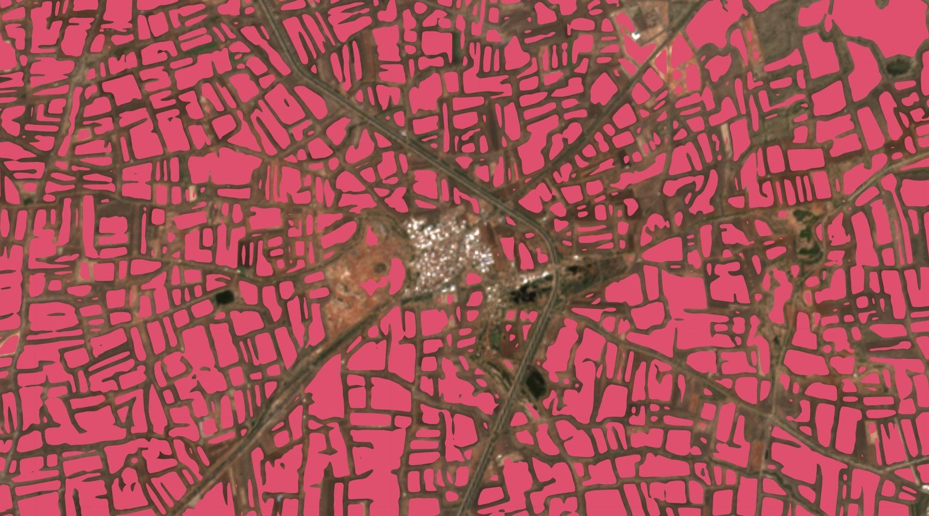 The same area with all crop fields highlighted
